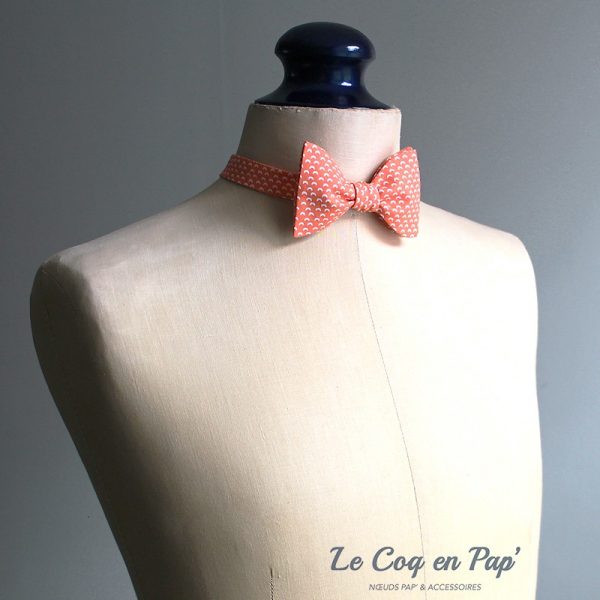  Le Coq en Pap' - Noeud papillon orange mandarine croissant