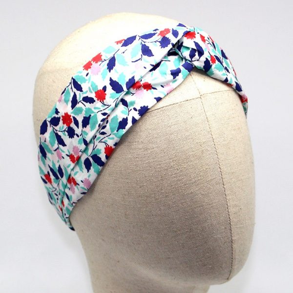  Le Coq en Pap' - Bandeau turban fleuri liberty andrea b