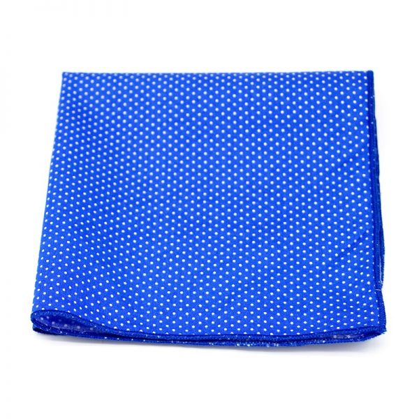  Le Coq en Pap' - Pochette de costume bleu royal à pois