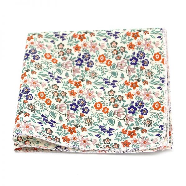  Le Coq en Pap' - Pochette de costume fleuri liberty silver bells