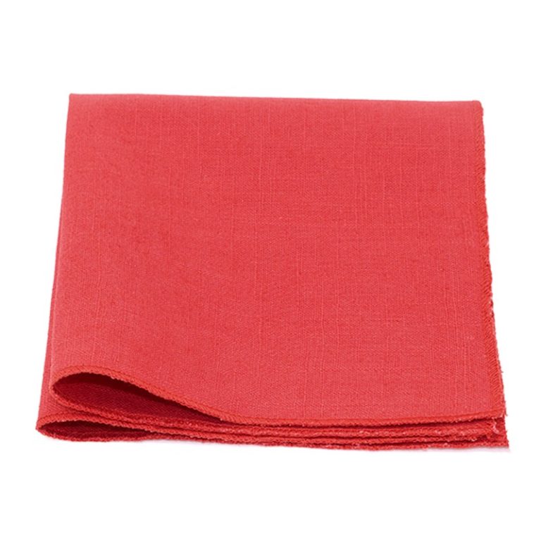 1282 Lin uni Rouge Carmin Pochette Le Coq en Pap