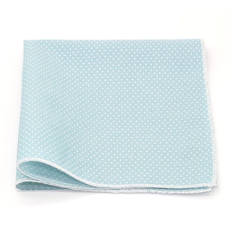 1448 Pois Bleu Ciel Pochette Le Coq en Pap