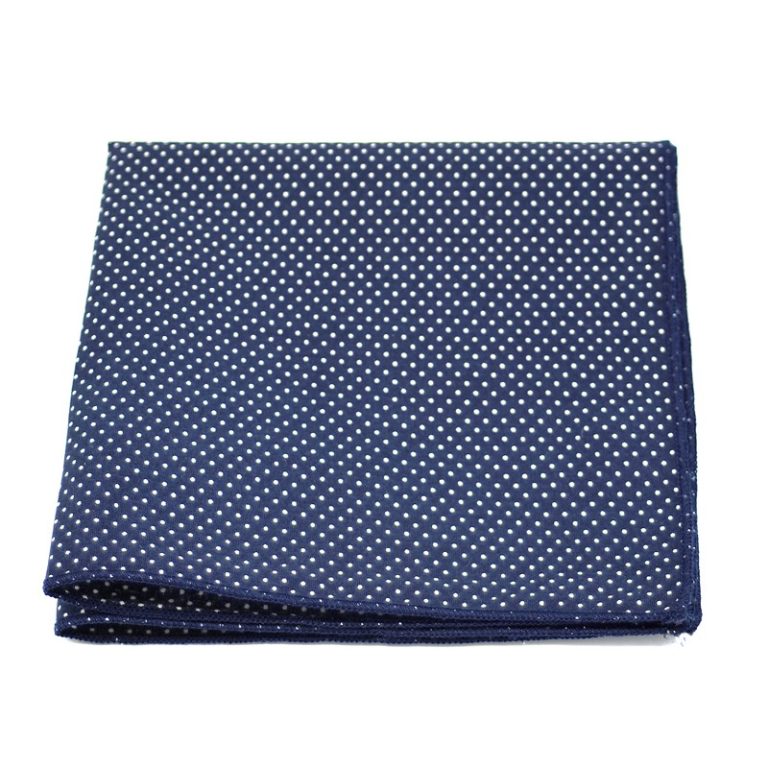 1884 Pochette de costume a Pois Bleu Nuit Le Coq en Pap