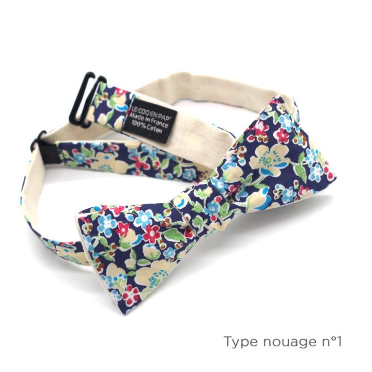 Coffret noeud papillon pochette de costume boutons de manchette fleuri liberty john c photo1