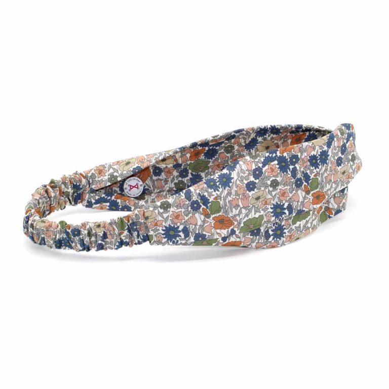 Bandeau Cheveux liberty Poppy forest B orange bleu peche Le Coq en Pap coiffure headband femme