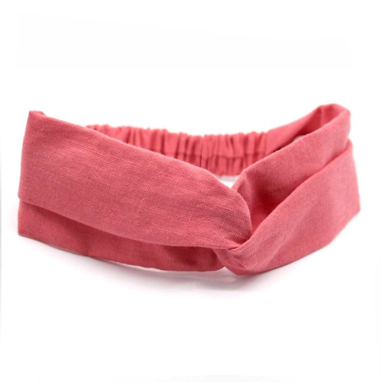 Bandeau headband femme lin rouge grenadine Le Coq en Pap photo5 coiffure chic