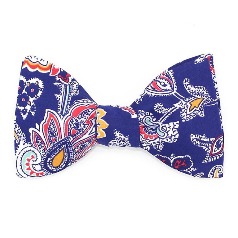 Fleuri Liberty Louis A cachemire paisley Noeud papillon Le Coq en Pap