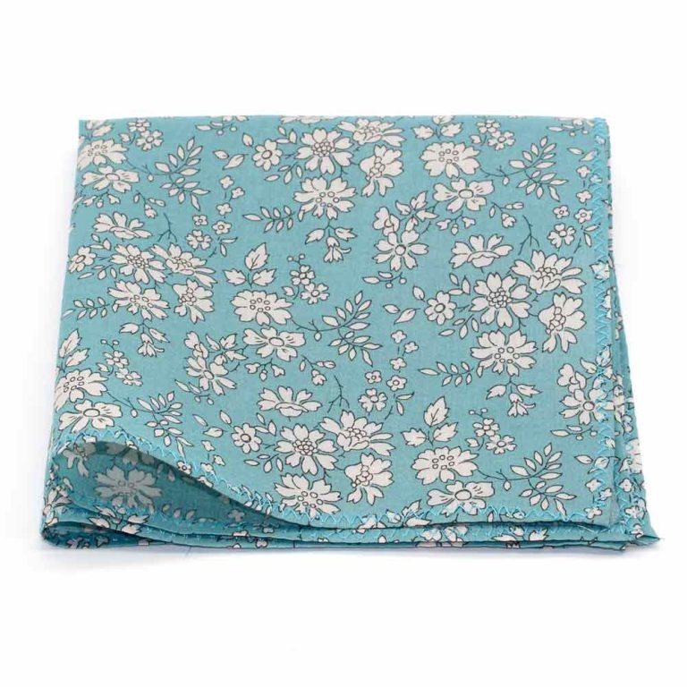 Pochette de costume fleuri liberty Capel Sea Green N lecoqenpap