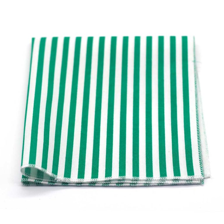 Pochette-de-costume-raye-vert-et-blanc-marin-rayures-mariniere-Le-Coq-en-Pap