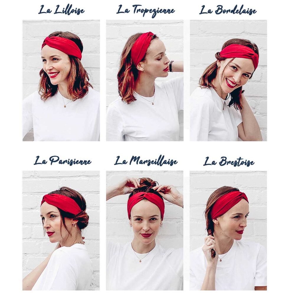 bandeau turban 6 coiffures differentes made in france le coq en pap