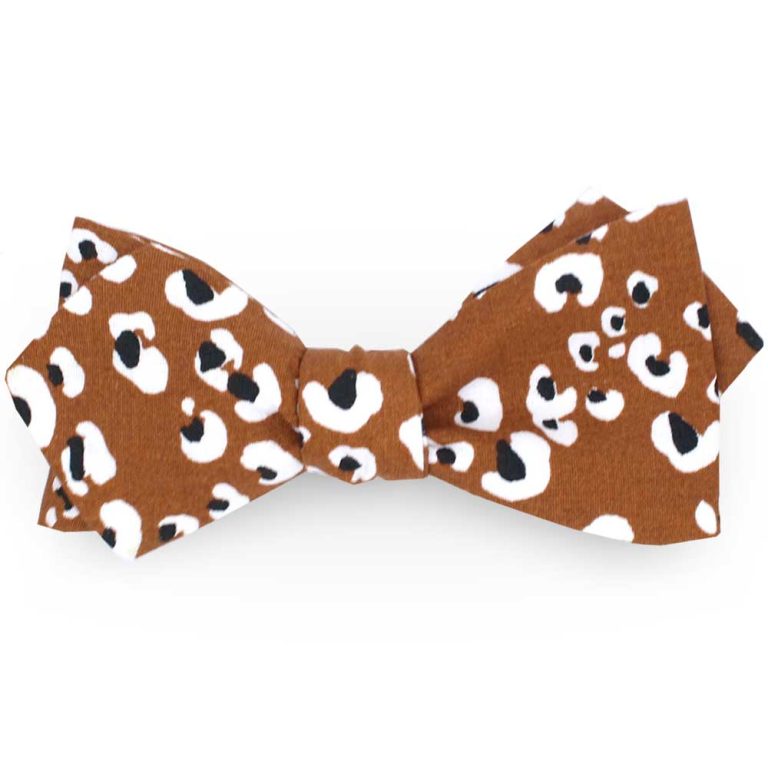 noeud papillon nature et faune marron chocolat leo leopard photo1