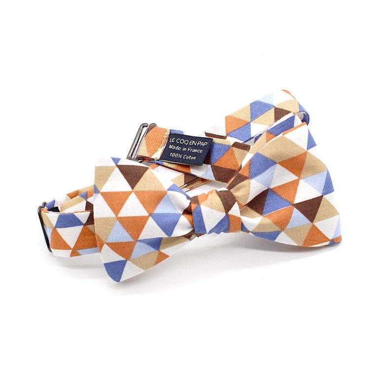 noeud papillon orange beige bleu trimix homme le coq en pap photo1